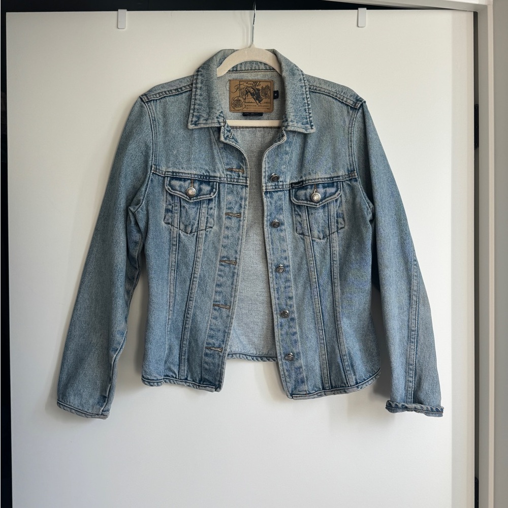 Fitted Vintage French Design Denim Jacket